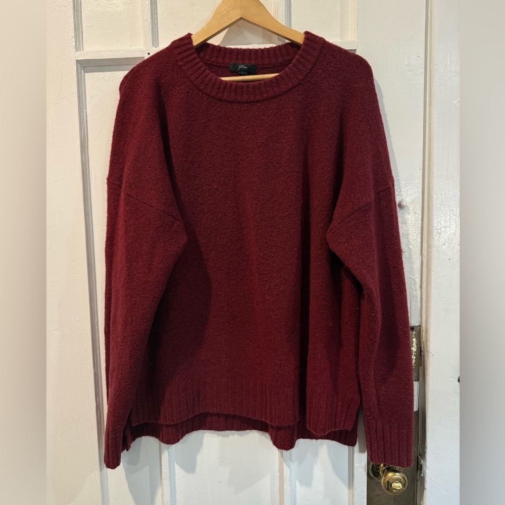 J. Crew Men’s Crewneck Sweater in Deep Burgundy